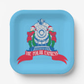 Assiettes En Carton L'Express polaire | Elfes debout En Train (Recto)