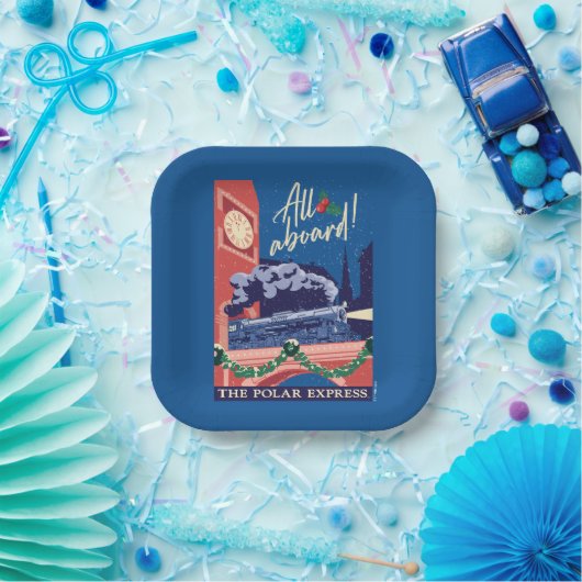 Assiettes En Carton L'Express Polaire - Tout À Bord ! (Fête)