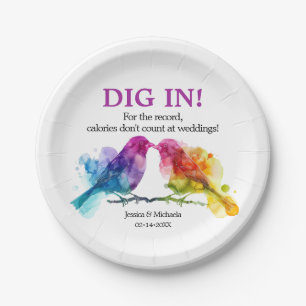 Assiettes En Carton LGBTQ+ drôle Aiguilles arc-en-ciel