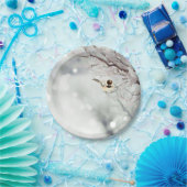 Assiettes En Carton L'hiver Frosty Tree Chickadee Bird art (Fête)