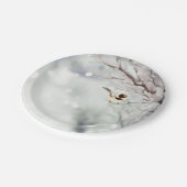Assiettes En Carton L'hiver Frosty Tree Chickadee Bird art (Angle)