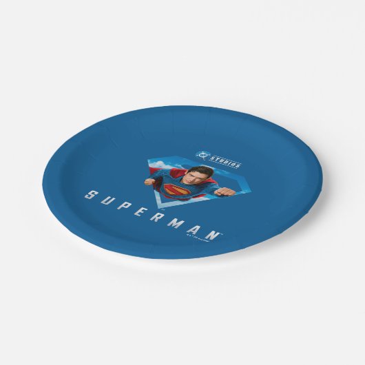 Assiettes En Carton L'homme de l'acier en vol (Angle)