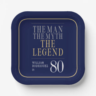 Assiettes En Carton L'Homme La Légende Le Mythe 80e Anniversaire