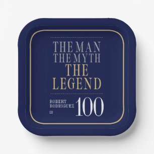 Assiettes En Carton L'Homme Le Mythe La Légende 100e Anniversaire