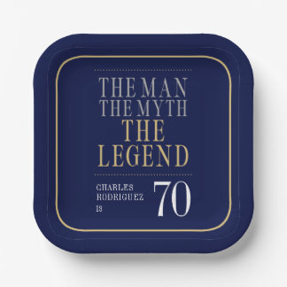 Assiettes En Carton L'Homme Le Mythe La Légende 70e Anniversaire