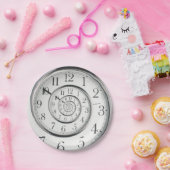 Assiettes En Carton L'horloge originale d'abrégé sur temps (Fête)