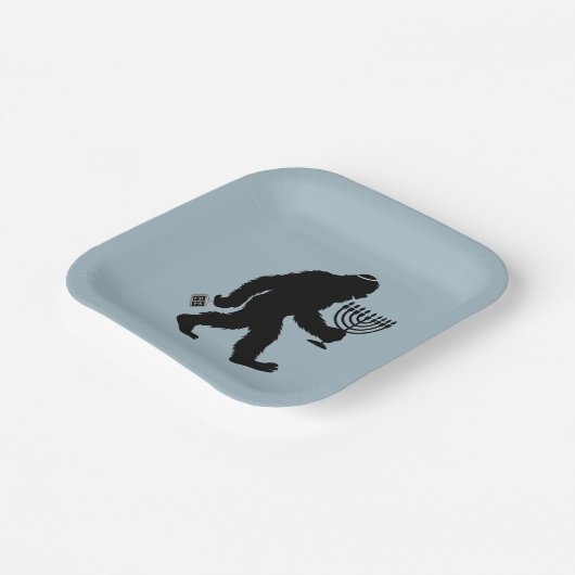 Assiettes En Carton L'Humour juif Bigfoot Hanoukka Chanukah Hilarié (Angulaire)