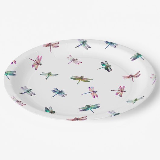 Assiettes En Carton libellules (Angle)