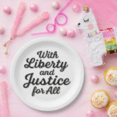 Assiettes En Carton Liberté et justice pour tous pour la liberté de pr (Fête)