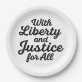 Assiettes En Carton Liberté et justice pour tous pour la liberté de pr (Devant)