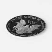 Assiettes En Carton Liberty Silver Dollar Tail 2006 (Angle)