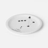 Assiettes En Carton Libra Nom personnalisé Octobre Plaque papier d'ann (Angle)