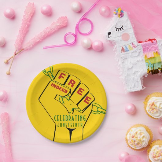 Assiettes En Carton Libre En Effet JUNETEENTH (Fête)