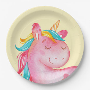 Assiettes En Carton Licorne