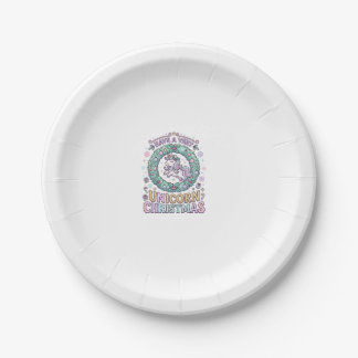 Assiettes En Carton Licorne Avoir un très Licorne Noël Gras Typogra