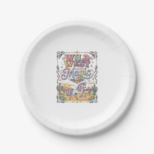 Assiettes En Carton Licorne Magie Far West Original