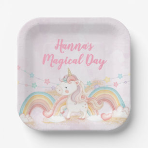Assiettes En Carton Licorne Magique