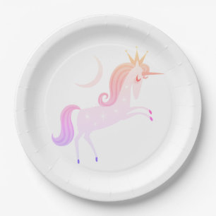 Assiettes En Carton licorne magique