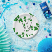 Assiettes En Carton Lierre chic votre initiale (Fête)