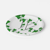 Assiettes En Carton Lierre chic votre initiale (Angle)