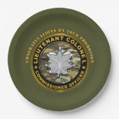 Assiettes En Carton Lieutenant-colonel LTC Promotion (Devant)