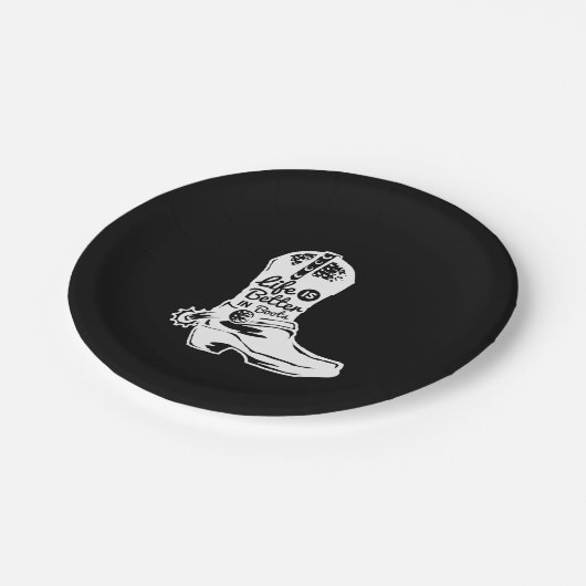 Assiettes En Carton life is better in boots (Angle)