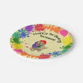 Assiettes En Carton Light Goldendoodle Dog Fun Paint Art Party  (Angle)