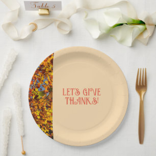 Assiettes En Carton Light Peach Family Gathering Happy Merci de donner