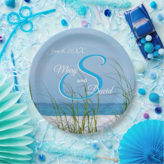Assiettes En Carton Ligne D'Avoine De Mer En Plaque Papier Mariage De  (Fête)