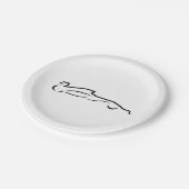 Assiettes En Carton Ligne de voiture de course dessin Silhouette (Angle)