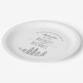 Assiettes En Carton Ligne Skyline Philadelphia Deco | Événement Mariag (Angle)