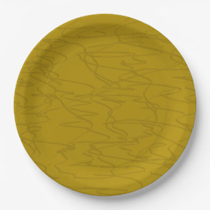 Assiettes En Carton Lignes d'or