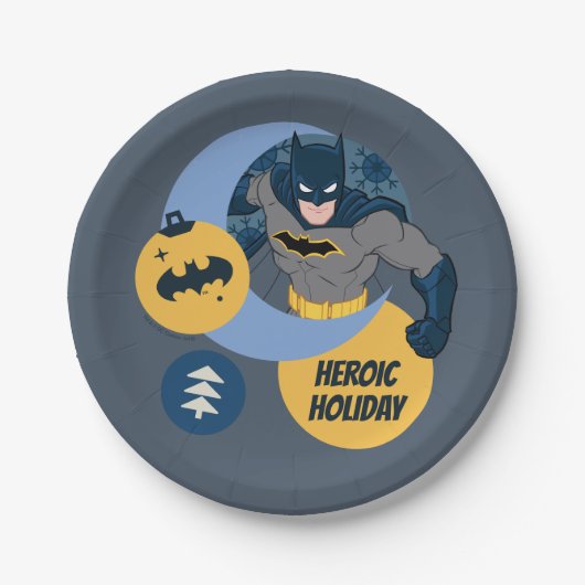 Assiettes En Carton Ligue de Justice Batman Holiday Bauble (Devant)