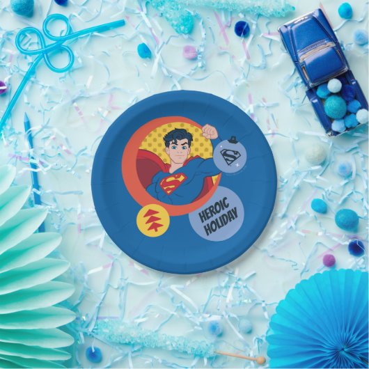 Assiettes En Carton Ligue de Justice Superman Holiday Bauble (Fête)