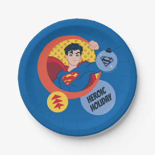 Assiettes En Carton Ligue de Justice Superman Holiday Bauble
