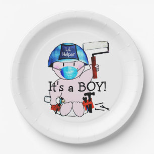 Assiettes En Carton Lil' Carpenter - Baby Boy