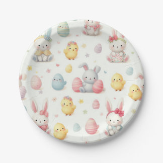 Assiettes En Carton Lil Chicks & Bunny's