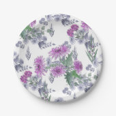 Assiettes En Carton Lilac chrysanthemum , watercolor (Devant)