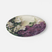 Assiettes En Carton Lilac et fleurs (Angle)