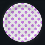 Assiettes En Carton Lilac et pois blancs<br><div class="desc">Lilac et pois blancs</div>