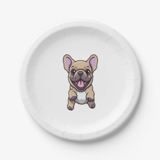 Assiettes En Carton Lilac French Bulldog 9