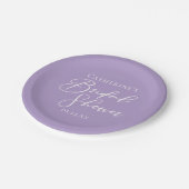Assiettes En Carton Lilac Purple Bridal Shower Party Personalized (Angle)