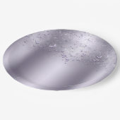Assiettes En Carton Lilac Shimmer Flutter Papillon doux 16 Partie (Angle)