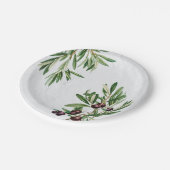 Assiettes En Carton L'île méditerranéenne grecque Feuille d'olive (Angle)