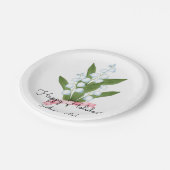 Assiettes En Carton Lily de la vallée, plaques de papier rétro (Angle)