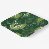 Assiettes En Carton Lily de Vallée avec des fougères || Vert Foncé (Angulaire)