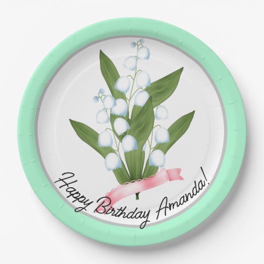 Assiettes En Carton Lily of the valley (Devant)