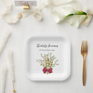 Assiettes En Carton Lily Of The Valley Bouquet May Birth Mois Flower