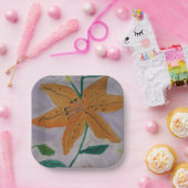 Assiettes En Carton Lily orange (Fête)