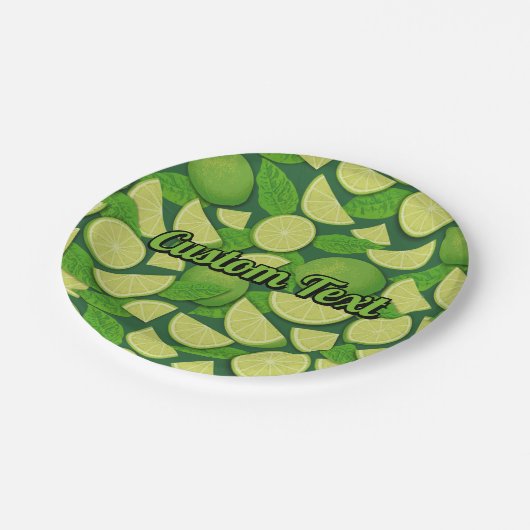 Assiettes En Carton Lime (Angle)